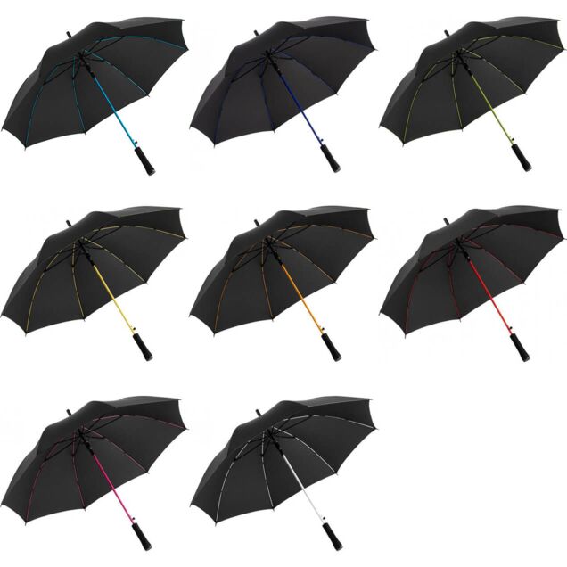 Farbübersicht des Stocks: hellblau, dunkelblau, grün, gelb, orange, rot, pink und weiß