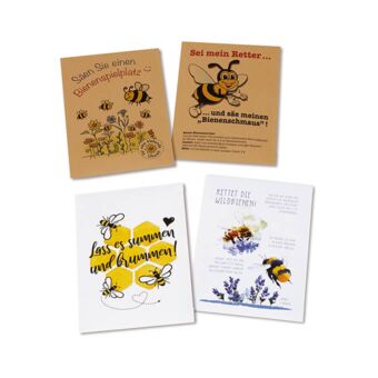 Kraftpapiersamentütchen mit Bienenblumensamen - für Ihre individuelle Werbebotschaft