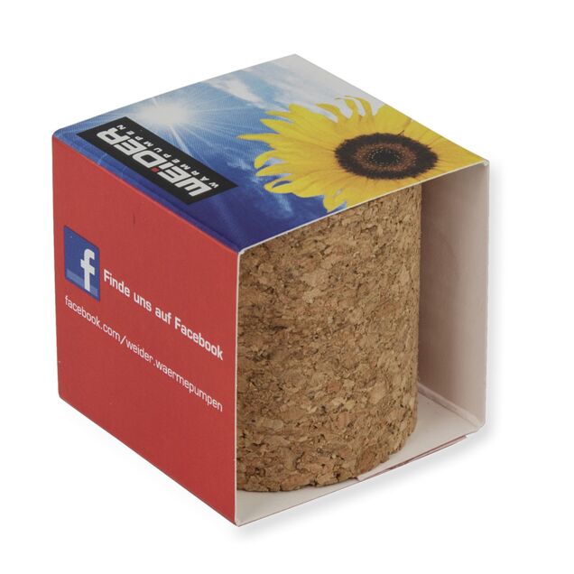 Produktbild der Verpackung ges Korktopfes.