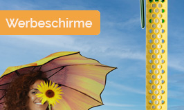 Werbeschirme mit Logo